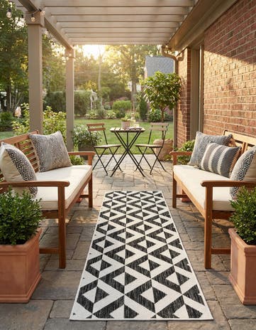 2' x 8' Easy-Clean Jill Zarin Napa Indoor / Outdoor Runner Rug