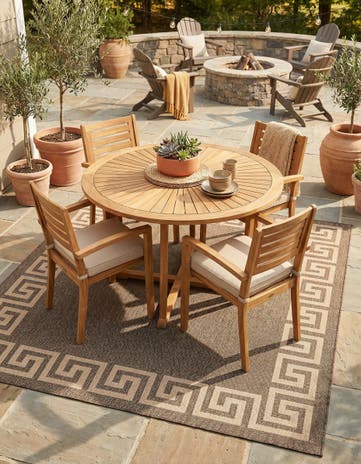 Brown Dunes Square Rug