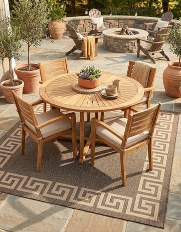 Brown Dunes Square Rug