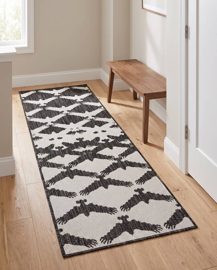 Detail image of 2' x 6' Easy-Clean Modern Indoor / Outdoor Runner Rug