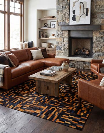 4' 11 x 7' 11 Cowhide - Patchwork Rug