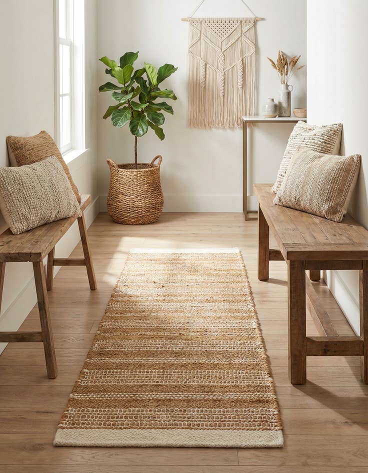 Detail image of  2' x 6' 1  Hand Woven Lariat Runner Rug