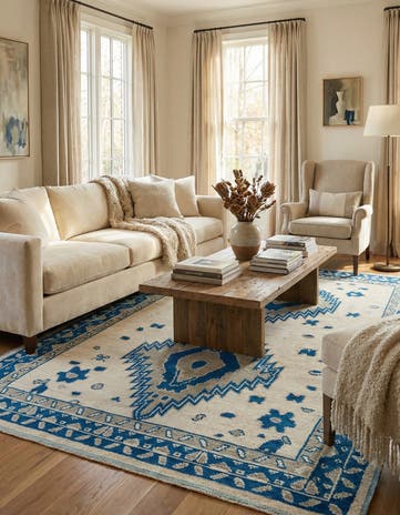 7' 10 x 10' 4 Hand Knotted Oushak Wool Rug