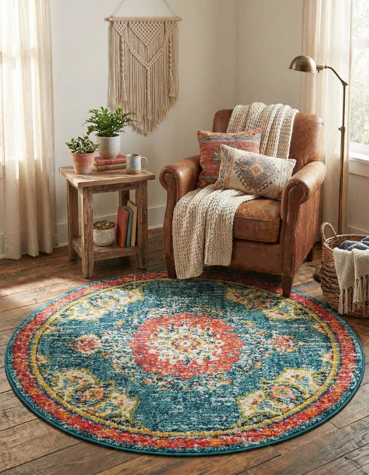 Detail image of 4' x 4' Carrington Round Rug