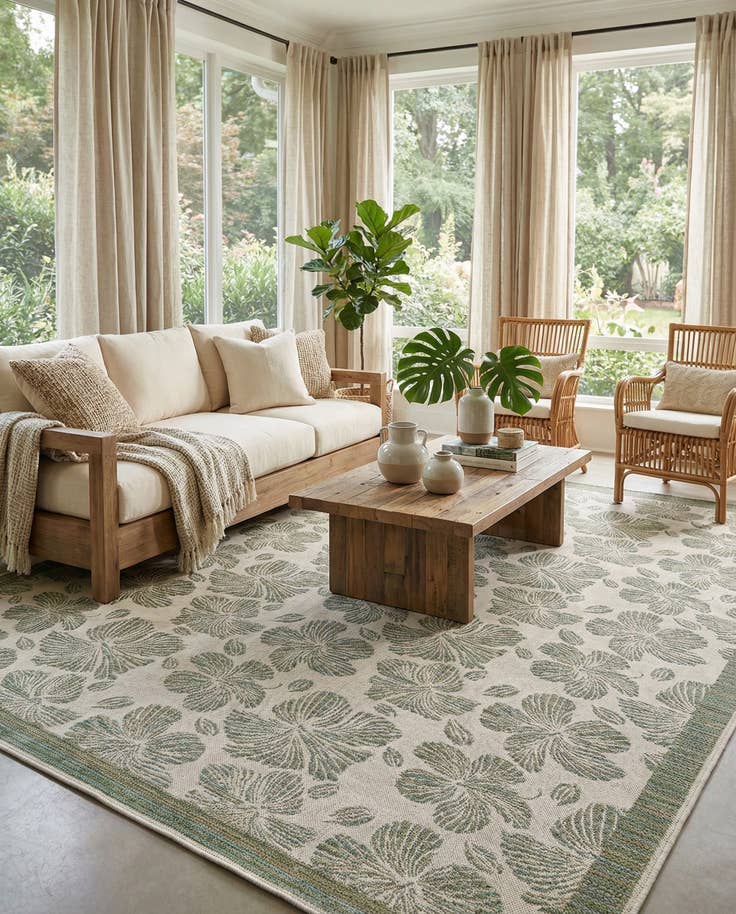 Detail image of 9' x 12' Easy-Clean Baja Indoor / Outdoor Rug
