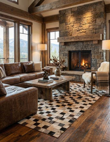 5' 1 x 8' Cowhide - Patchwork Rug