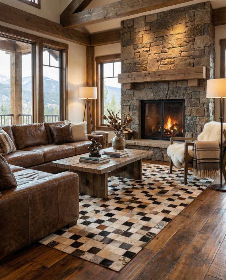 5' 1 x 8' Cowhide - Patchwork Rug