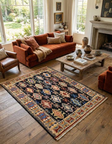 5' x 6' 9 Hand Knotted Kazak Wool Rug