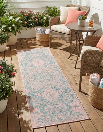 2' x 6' Easy-Clean Jill Zarin Dubai Indoor / Outdoor Runner Rug