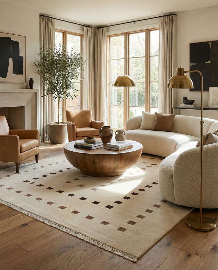 6' 7 x 9' 11 Hand Knotted Darya Wool Rug