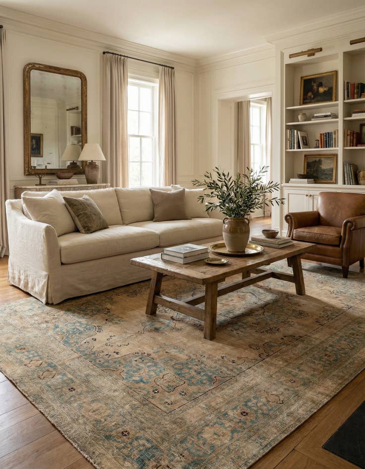 Detail image of 6' 3 x 9' 5 Vintage Royal Wool Rug