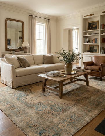 6' 3 x 9' 5 Vintage Royal Wool Rug