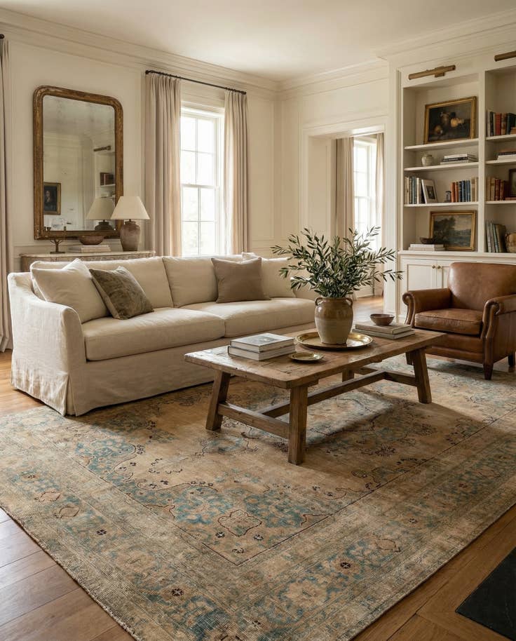 Detail image of 6' 3 x 9' 5 Vintage Royal Wool Rug