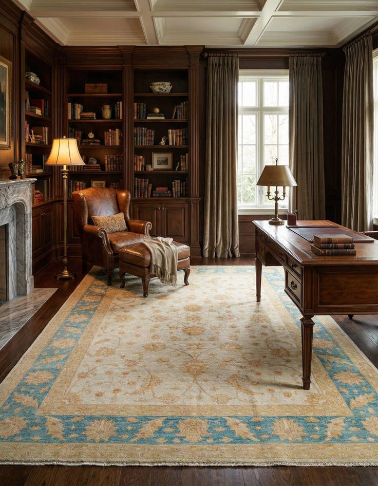 Detail image of 8' 3 x 11' 1 Kaizar Wool Rug