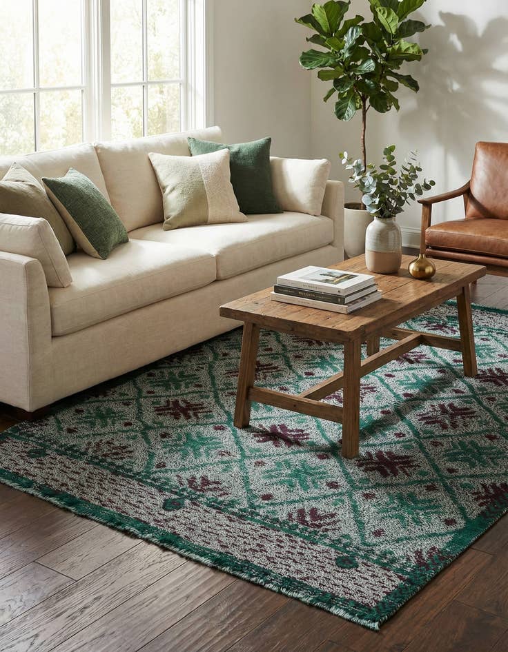 Detail image of 5' x 7' 1  Hand Knotted Darya Wool Rug