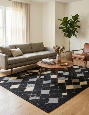 5' 11 x 7' 10 Hand Woven Kilim Modern Wool Rug