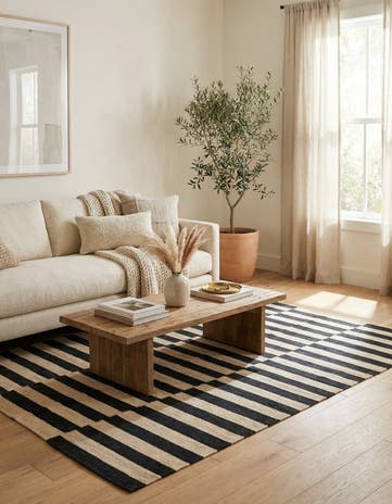 4' 3 x 5' 10 Hand Woven Kilim Modern Wool Rug