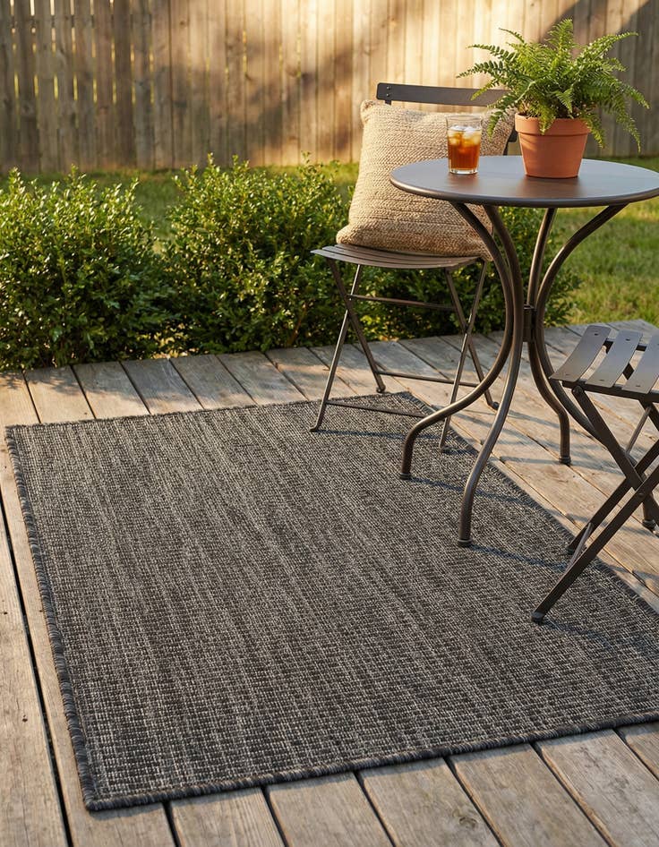 Detail image of  2' x 3' 1  Washable Solid Indoor / Outdoor Rug