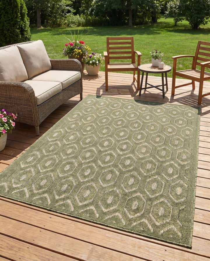 120cm x 185cm Makkelijk schoon te maken Trellis Textured Binnen / buiten Vloerkleed