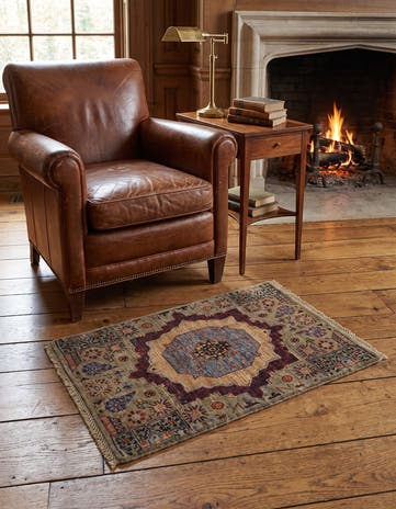 2' x 3' 2 Hand Knotted Mamluk Ziegler Rug