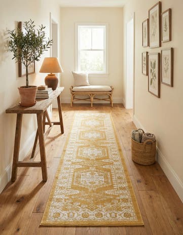 Gold Arcadia Runner Rug