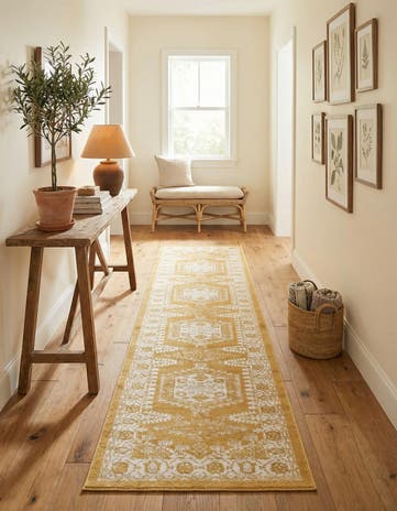 Gold Arcadia Runner Rug