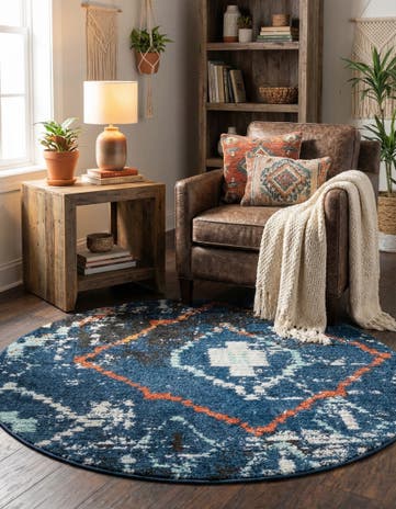 4' x 4' Morocco Round Rug