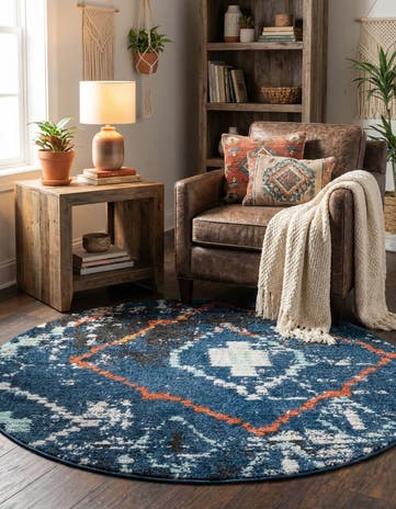 4' x 4' Morocco Round Rug