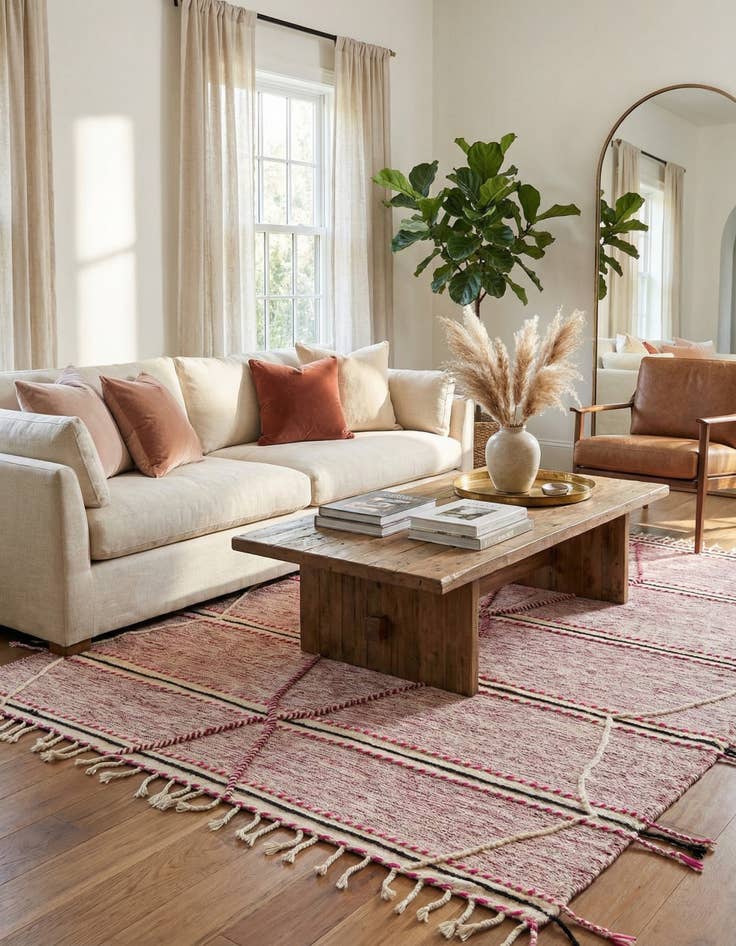 Detail image of 6' 10 x 9' 7  Hand Knotted Moroccan Wool Rug