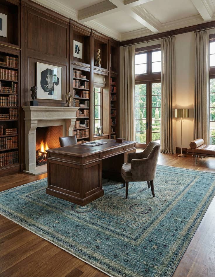 Detail image of 8' x 9' 9  Hand Knotted Mamluk Rug