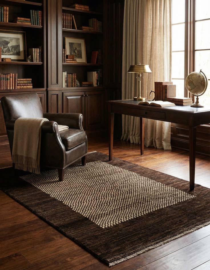 Detail image of 4' x 5' 9  Hand Knotted Darya Wool Rug