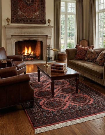4' 2 x 6' 11 Hand Knotted Bokhara Wool Rug