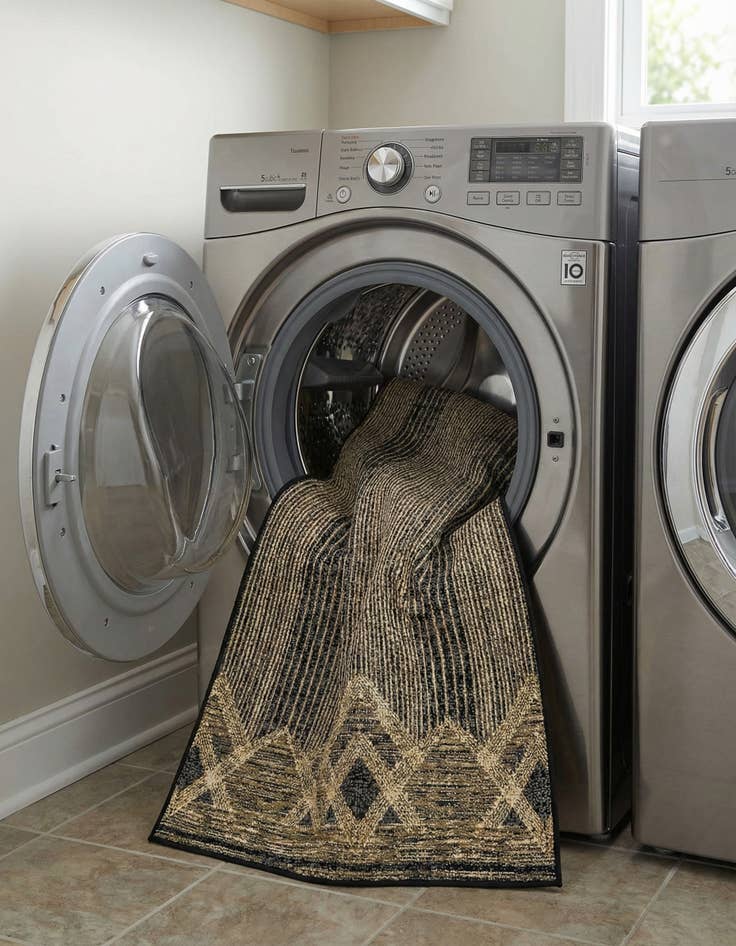 Detail image of 2' 7 x 12'  Washable Modern Indoor / Outdoor Runner Rug