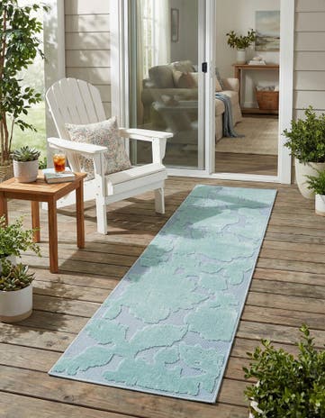 2' x 8' Easy-Clean Aruba Indoor / Outdoor Runner Rug