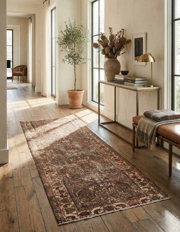 3' 6 x 9' 1 Hand Knotted Ultra Vintage Persian Wool Runner Rug