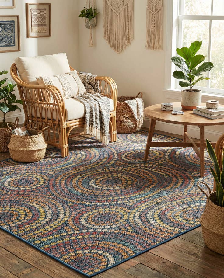 Detail image of 5' 3 x 8' Easy-Clean Baja Indoor / Outdoor Rug