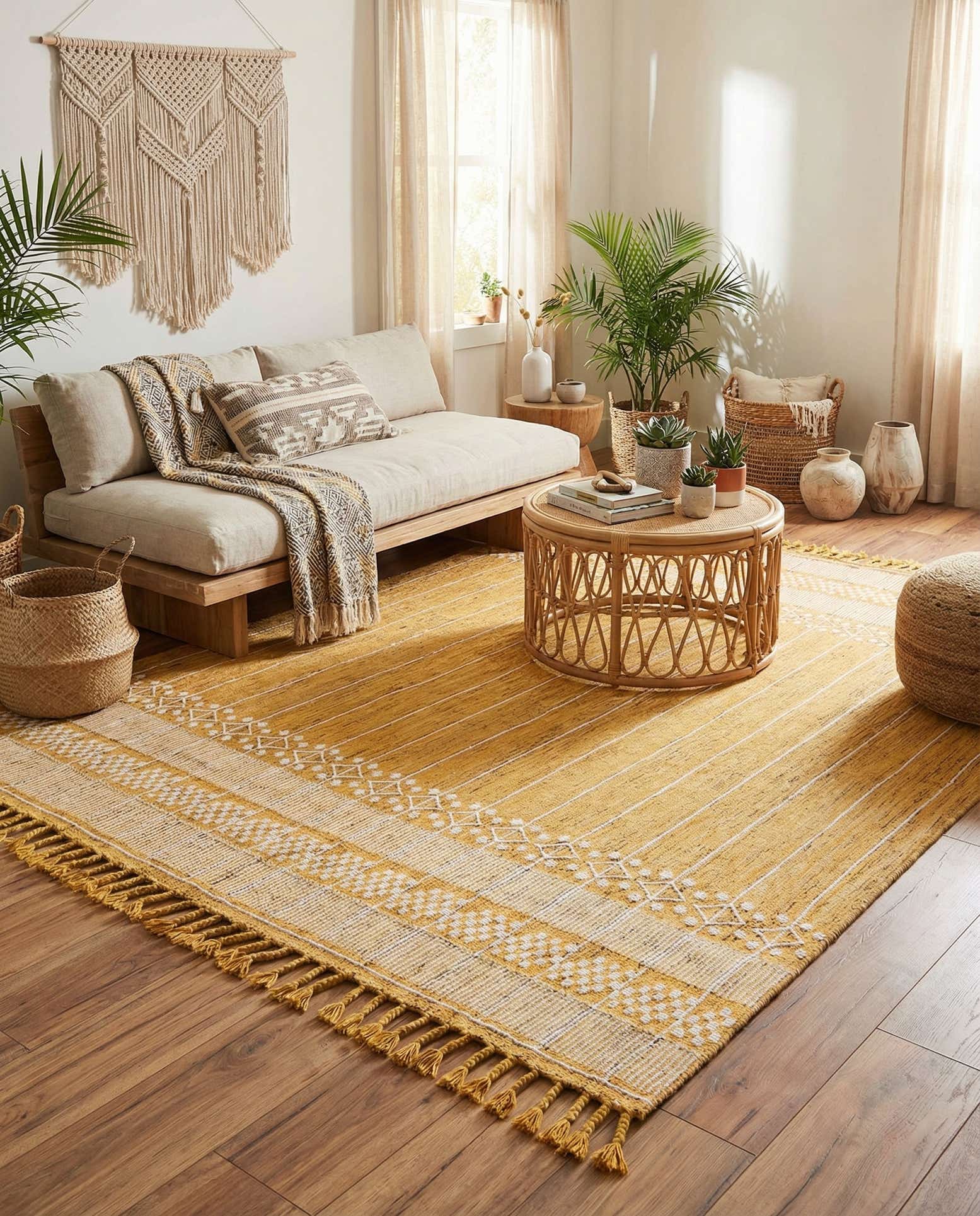 9' x 12' Easy-Clean Eco Bohemian Indoor / Outdoor Rug
