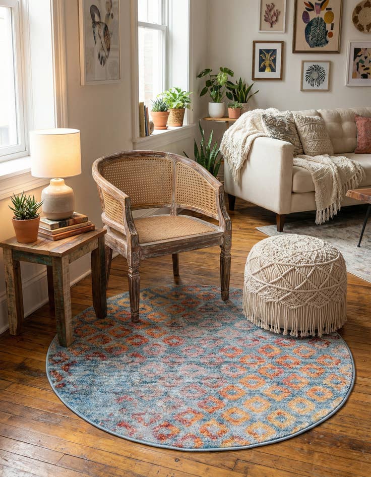 Detail image of  3' 3 x 3' 3 Andromeda Round Rug