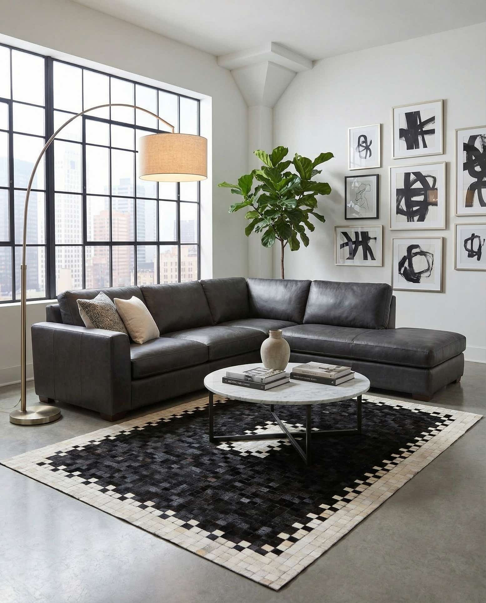 5' 2 x 7' 11 Cowhide Stocks Rug