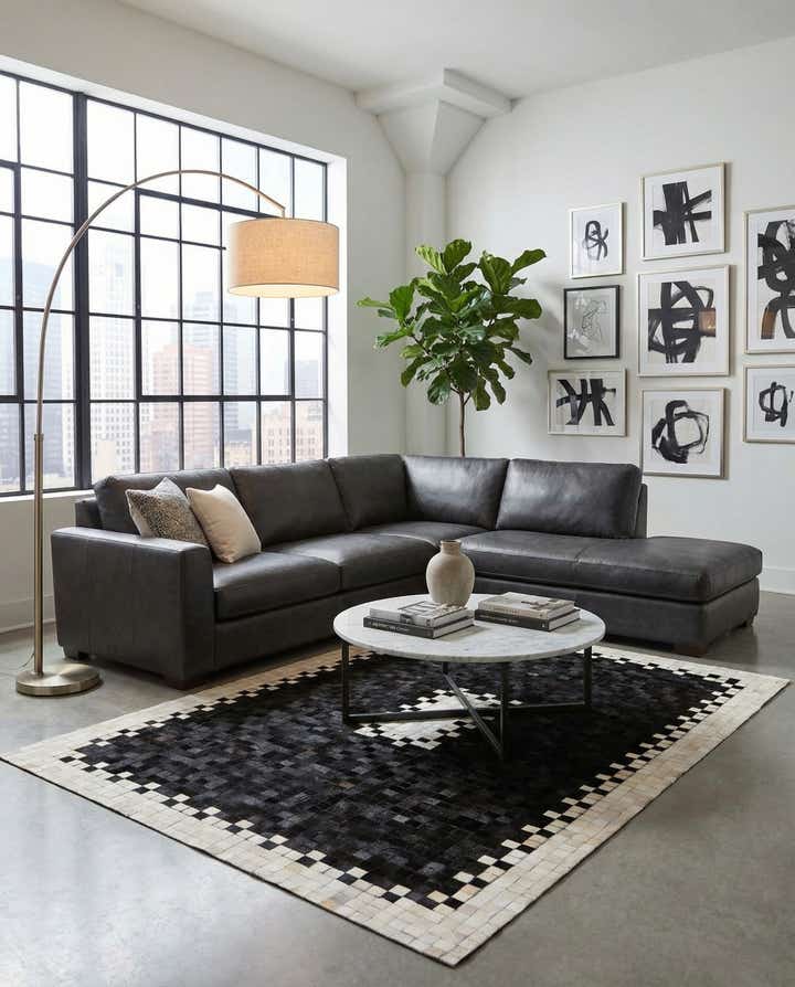 5' 2 x 7' 11 Cowhide Stocks Rug