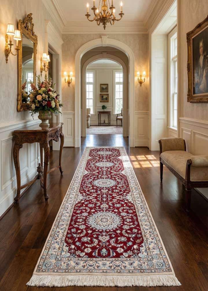 2' 8 x 12' 7 Hand Knotted Nain Persian Runner Rug