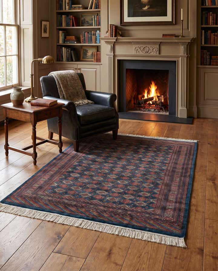 4' 2 x 5' 6 Hand Knotted Bokhara Oriental Wool Rug