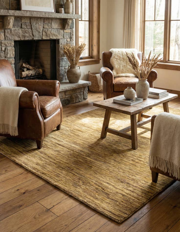 Detail image of 3' 8 x 6'  Hand Knotted Modern Ziegler Oriental Rug