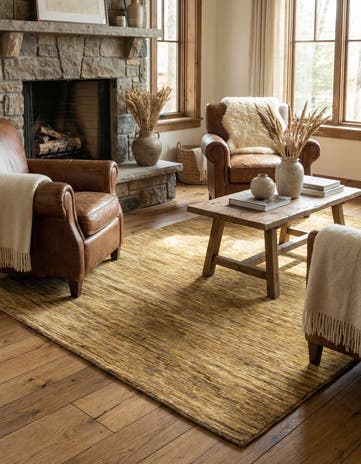 3' 8 x 6' Hand Knotted Modern Ziegler Oriental Rug