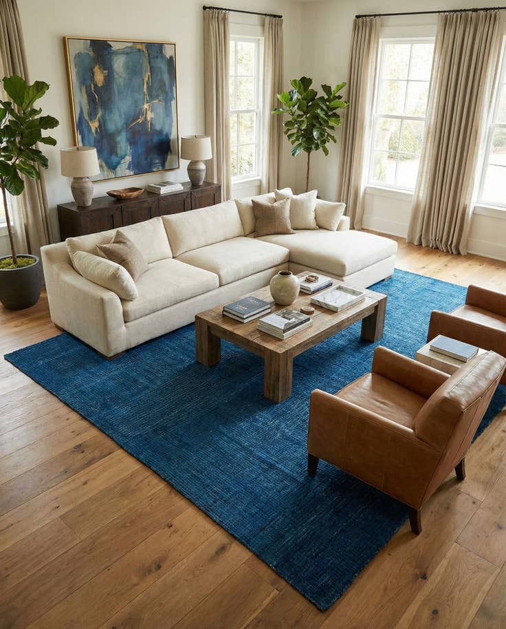 Detail image of 8' 10 x 11' 10 Hand Knotted Darya Wool Rug