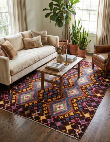 5' 8 x 7' 6 Hand Knotted Darya Wool Rug
