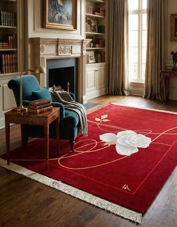 4' 11 x 6' 7 Hand Knotted Darya Wool Rug