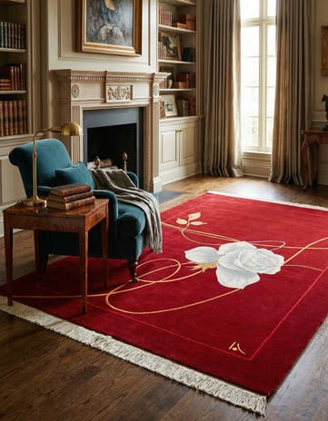 4' 11 x 6' 7 Hand Knotted Darya Wool Rug