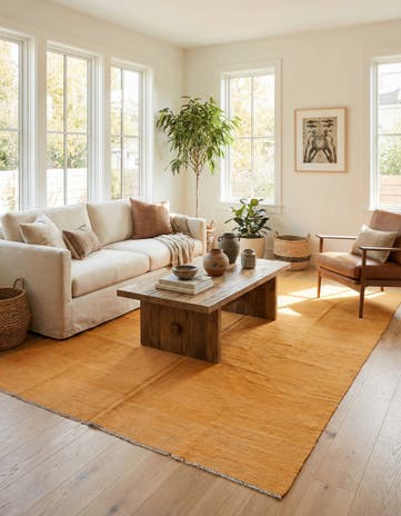 6' 7 x 9' 9 Hand Woven Kilim Modern Wool Rug