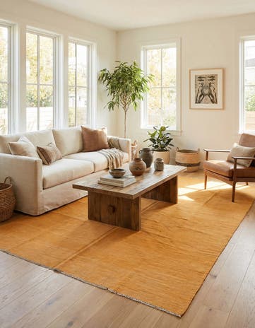 6' 7 x 9' 9 Hand Woven Kilim Modern Wool Rug